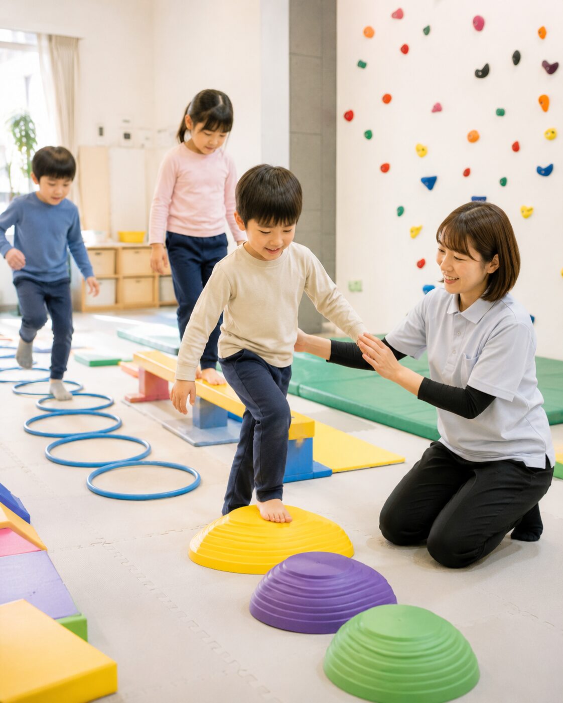 サーキット遊びをする子どもたちのイメージ
